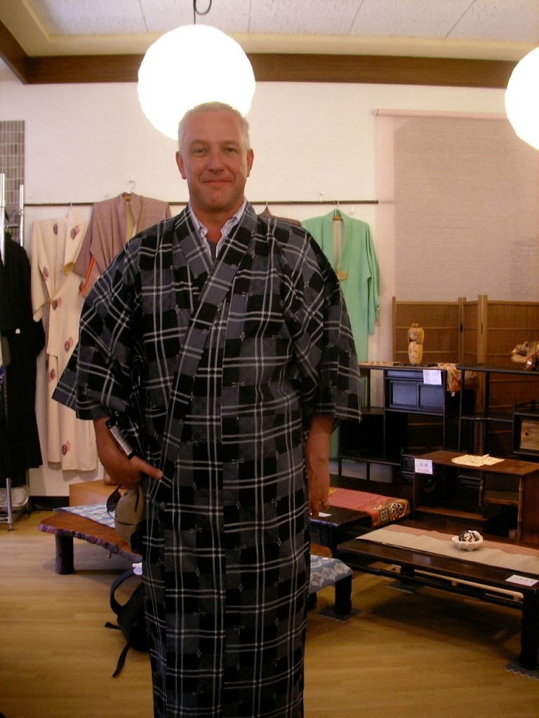 Doug in a Yukata (too small)
