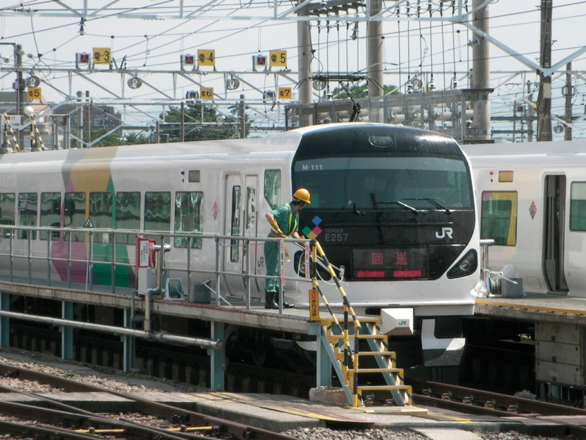 E257 Azusa Getting its Face Washed