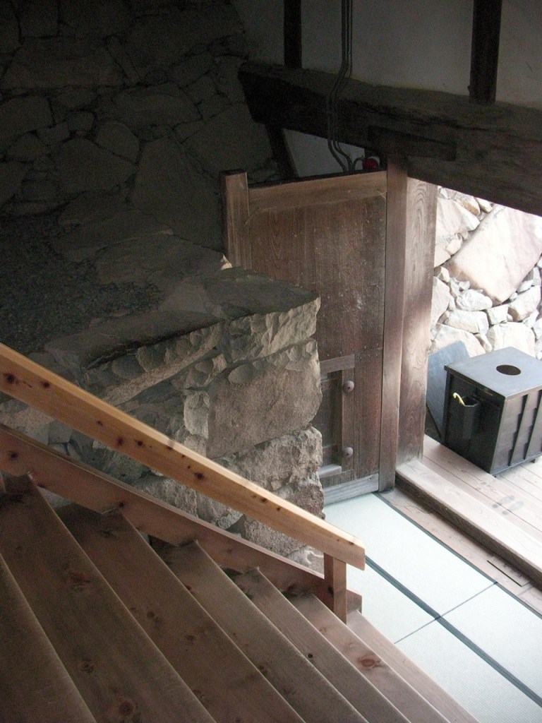 Exit from castle—note the steps!