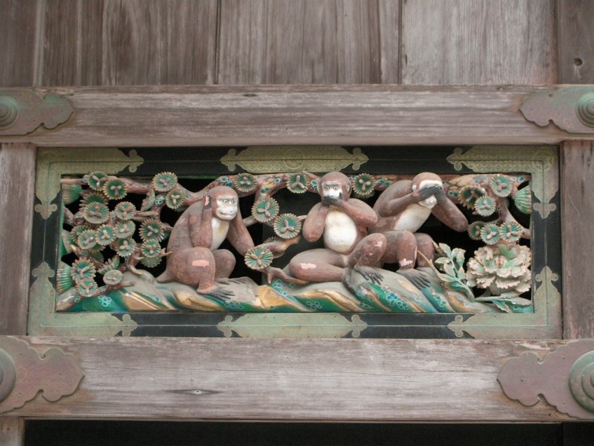 Famous Monkeys on Shinkyusha, Nikko