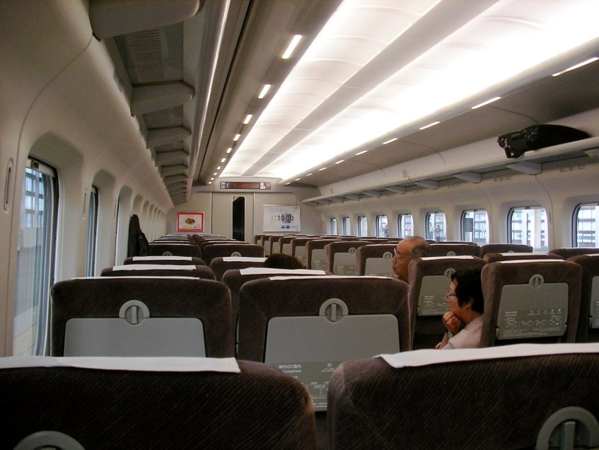 Inside a Shinkansen 300 Series "Hikari"