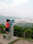 My buddy checks the view, Arashiyama